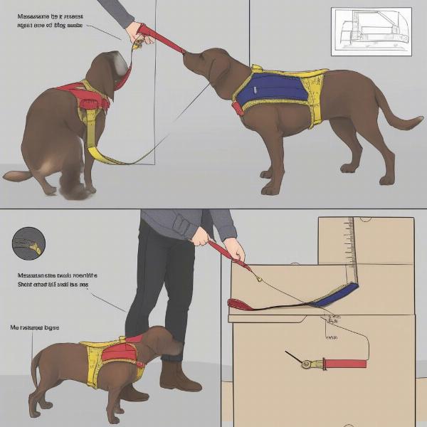 Measuring a Dog for Cart Harness