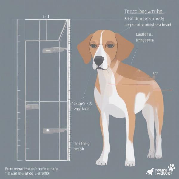 Measuring a dog for a crate