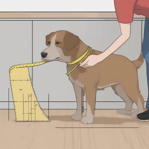 Measuring a Dog for a Crate