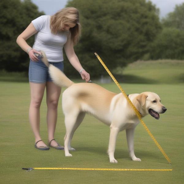 Measuring a dog's height for crate sizing