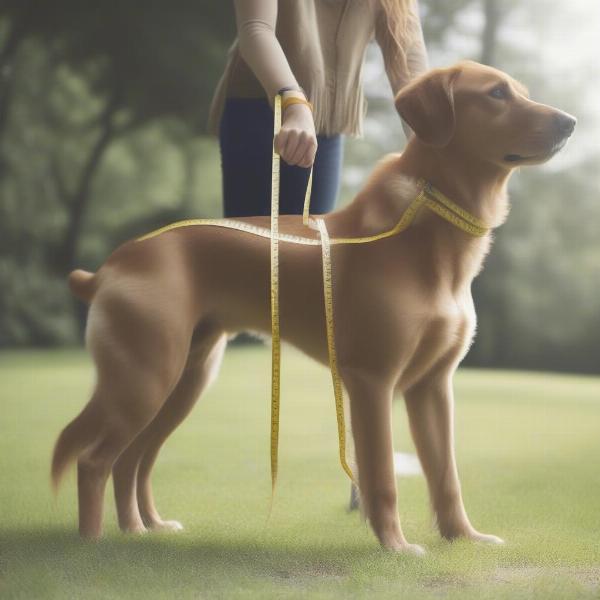 Measuring a Dog for a Y Shape Harness