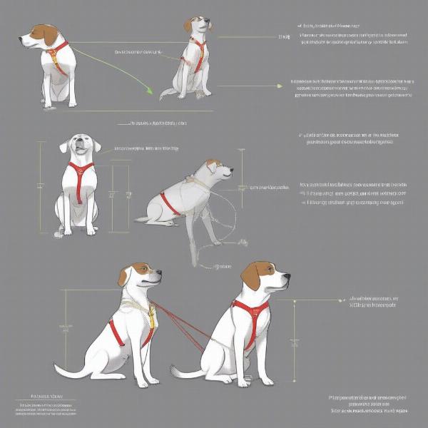 Measuring a dog for a harness