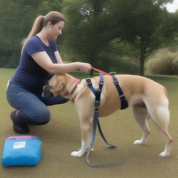 Measuring a Dog for a Harness