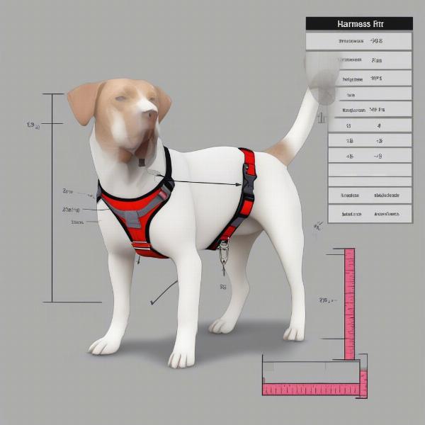 Measuring a dog for a harness