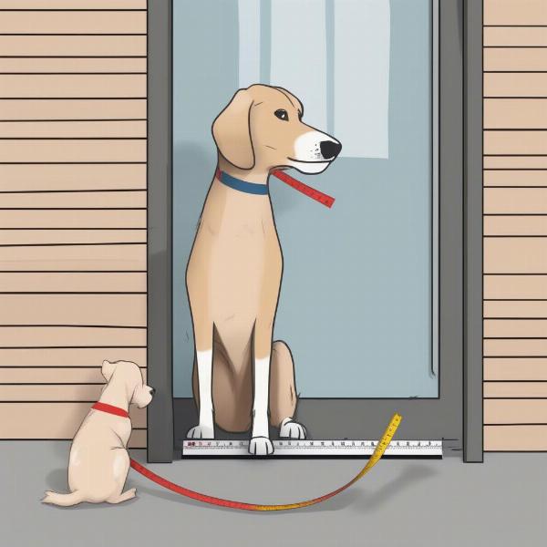 Measuring a Dog for a Sliding Door Insert