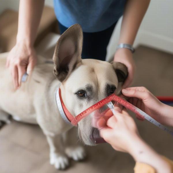 Measuring a Dog's Neck for a Leather Collar in Canada