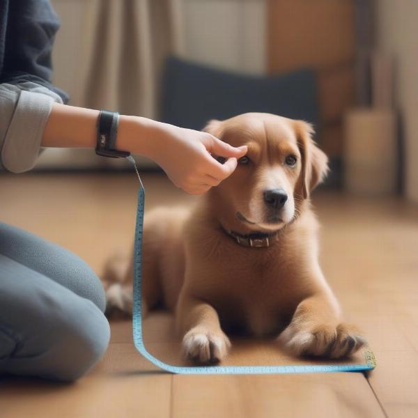 Measuring Dog Paw for Shoes