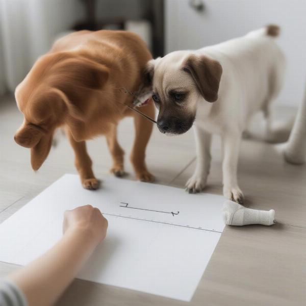 Measuring Dog Paw for Socks