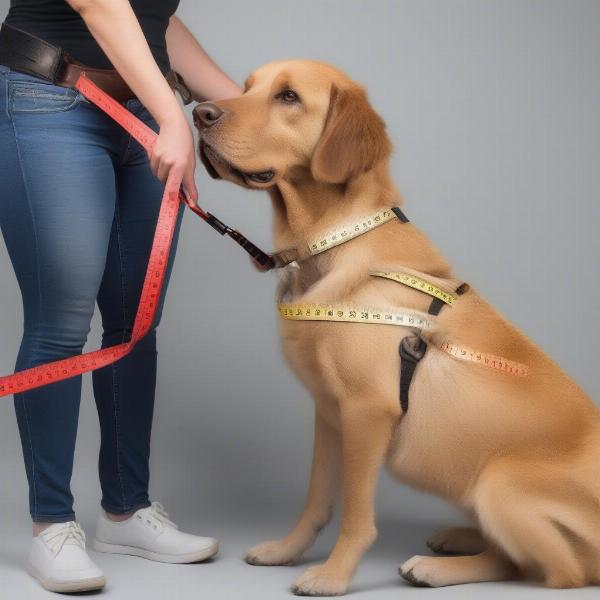 Measuring Extra Extra Large Dog for Harness