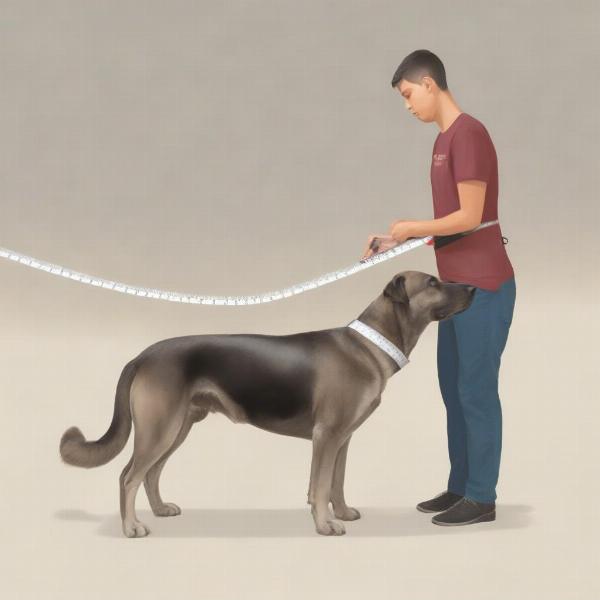 Measuring a Large Dog for Apparel