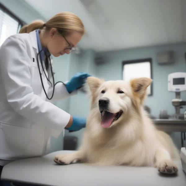 Medium-Sized Dog at the Vet