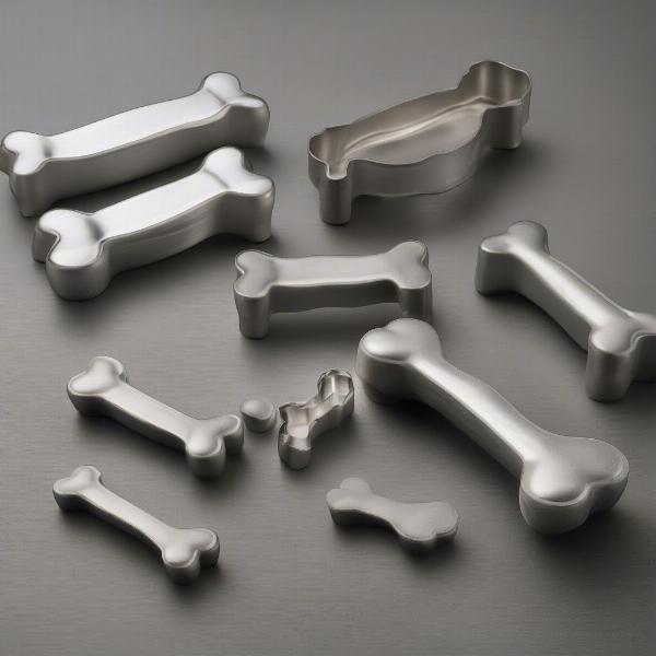 Durable metal dog bone molds for baking