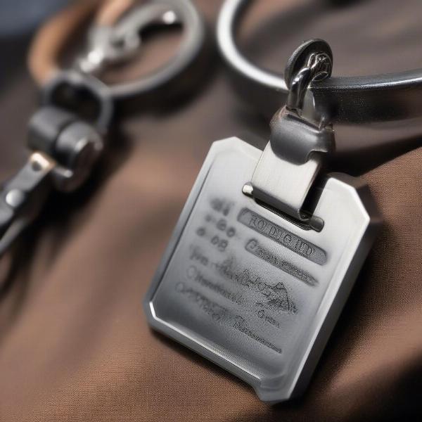 Close Up of Durable Metal Dog ID Tag Holders