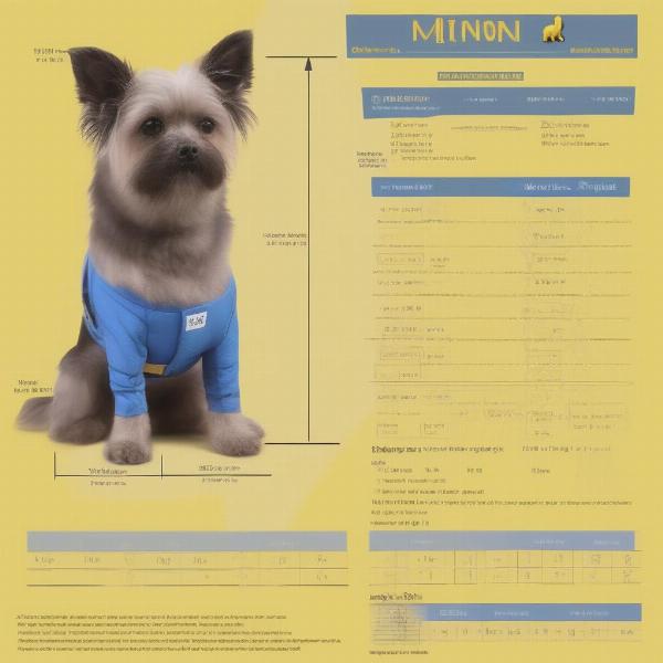 Minion Dog Outfit Size Chart