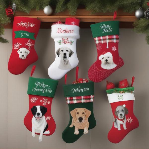 Monogrammed Dog Stocking Designs