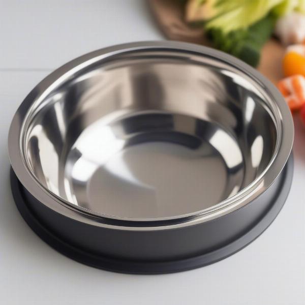 No-tip dog bowl with a weighted base