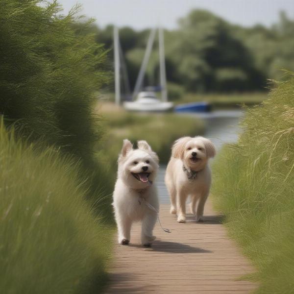 Dog walking in the Norfolk Broads