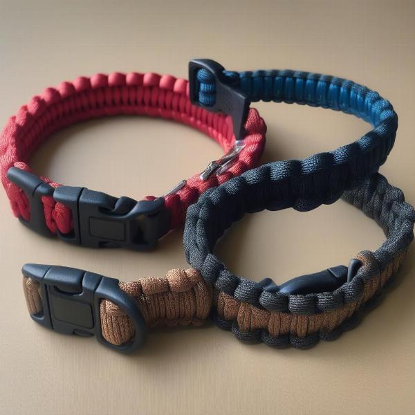 Different Paracord Collar Sizes