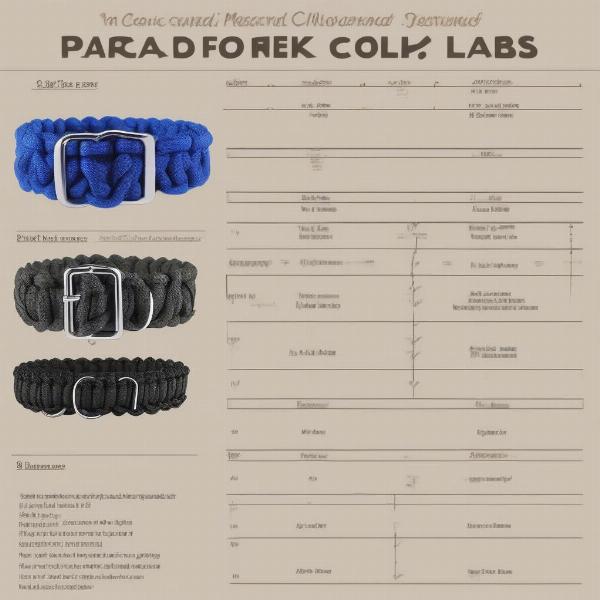 Paracord dog collar sizes chart