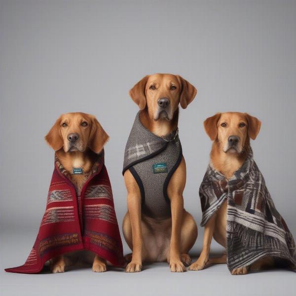 Pendleton dog coats and accessories on display