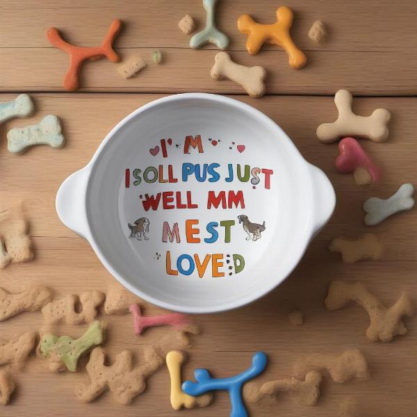 Personalized Dog Bowl with a Funny Message