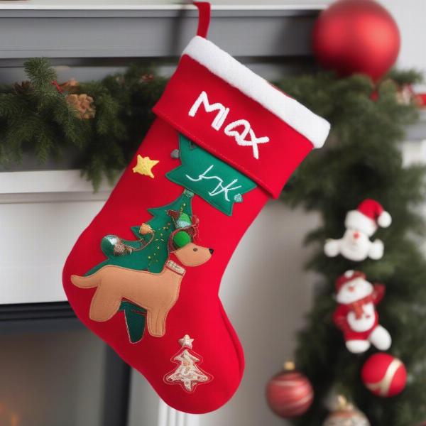 Personalized Dog Christmas Stocking