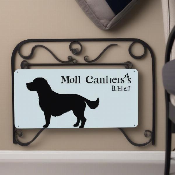 Personalized dog wall decor metal sign