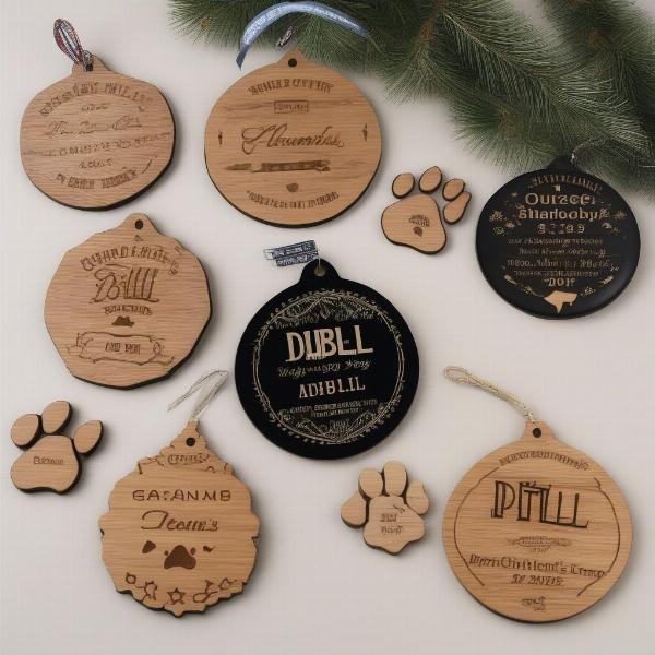 Personalized Pitbull Christmas Ornaments