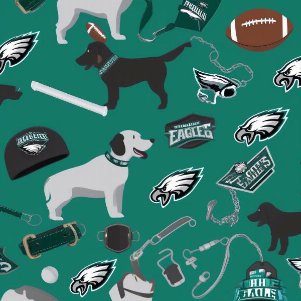 Variety of Philadelphia Eagles Dog Accessories