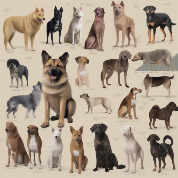 Various Philippine Native Dog Breeds showcasing their unique characteristics.