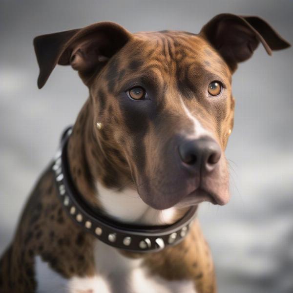 Hunting dog wearing a pigging dog collar