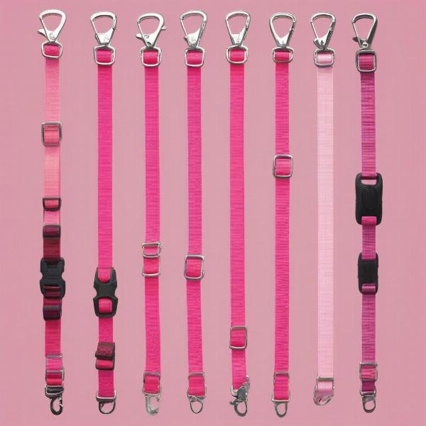 Pink Dog Collars and Leashes