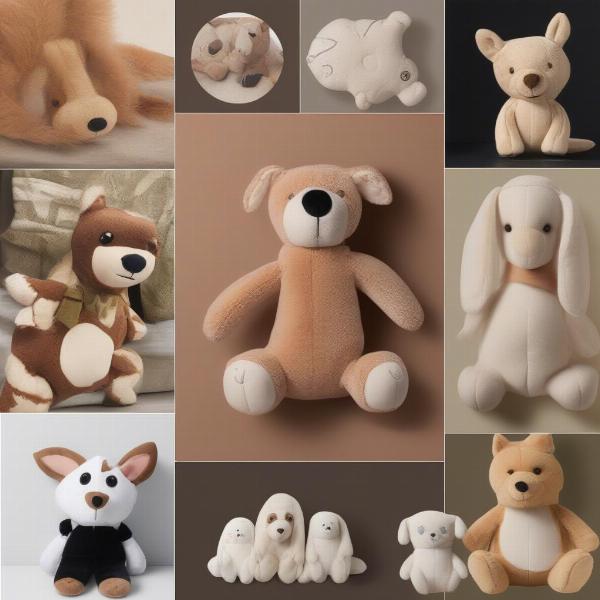 Variety of Plush Dog Toys