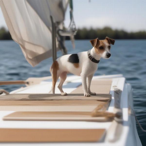 Portable floating dog ramp for boat