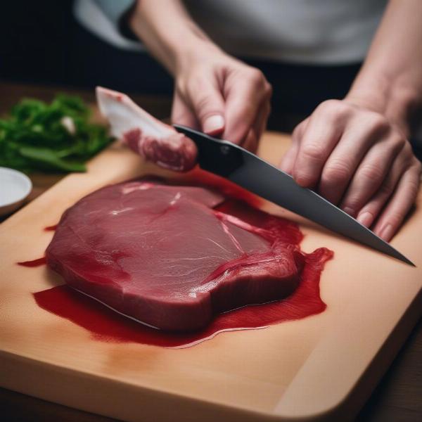 Preparing Beef Heart for Dogs