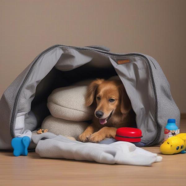 Preparing a dog for boarding in Newport News