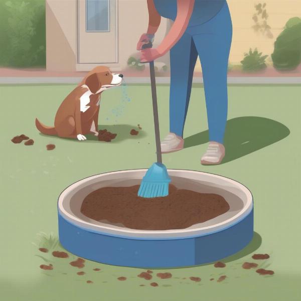 Hygienic practices for preventing worms in pregnant dogs