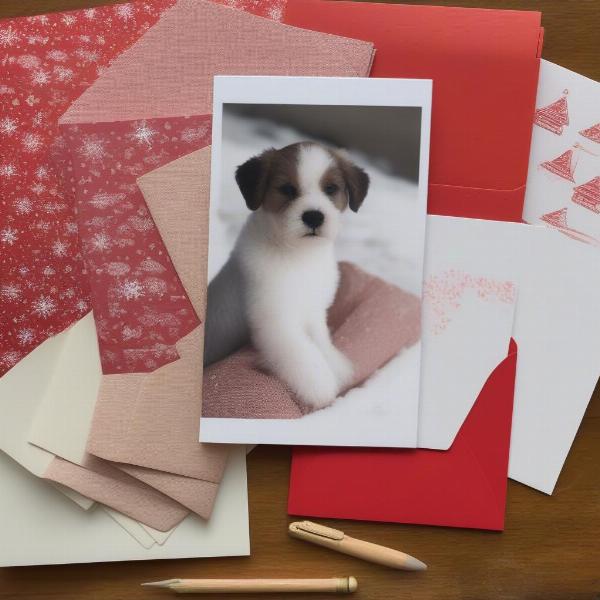 Printed Dog Christmas Cards with Envelopes