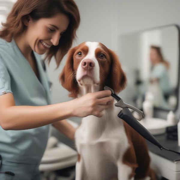 Professional Grooming for a Brittany Spaniel