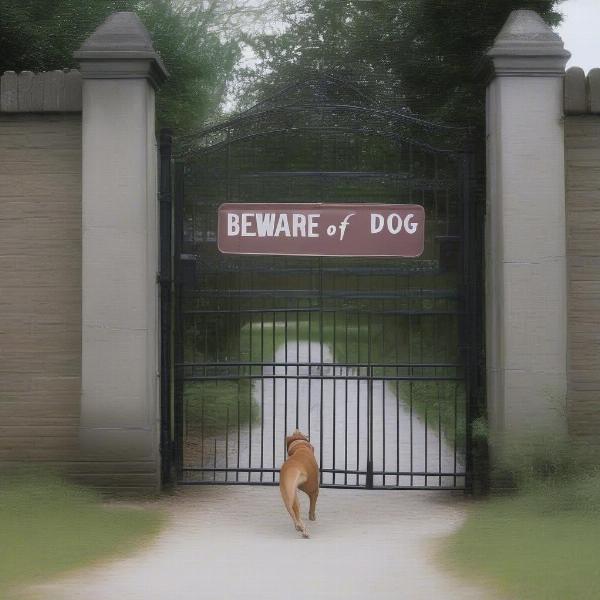 Psychology of Beware Dog Signs