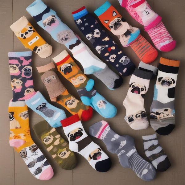 Different pug sock designs