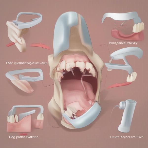 Dog teeth extraction process