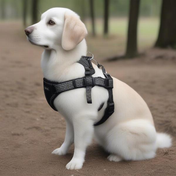 Dog Wearing a Rabbitgoo Harness