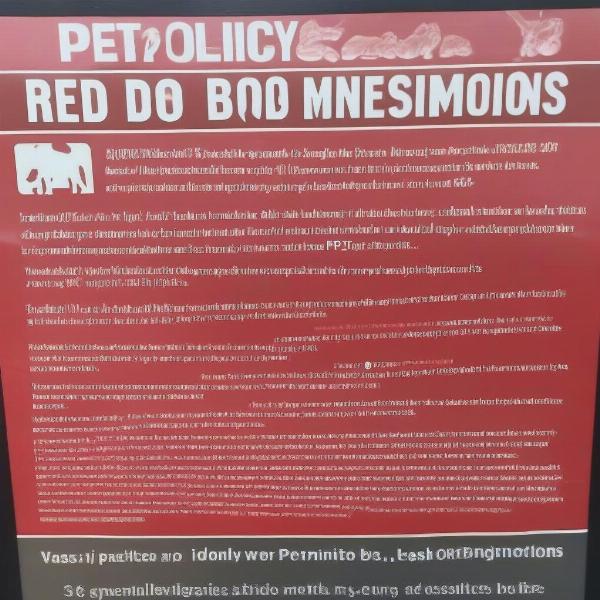 Red Dog Mine Pet Policy Sign