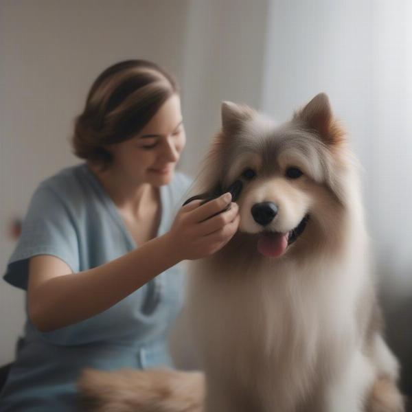 Dog Getting Groomed Regularly