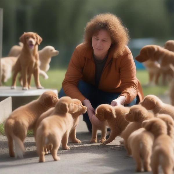 Reputable Toller Breeder with puppies