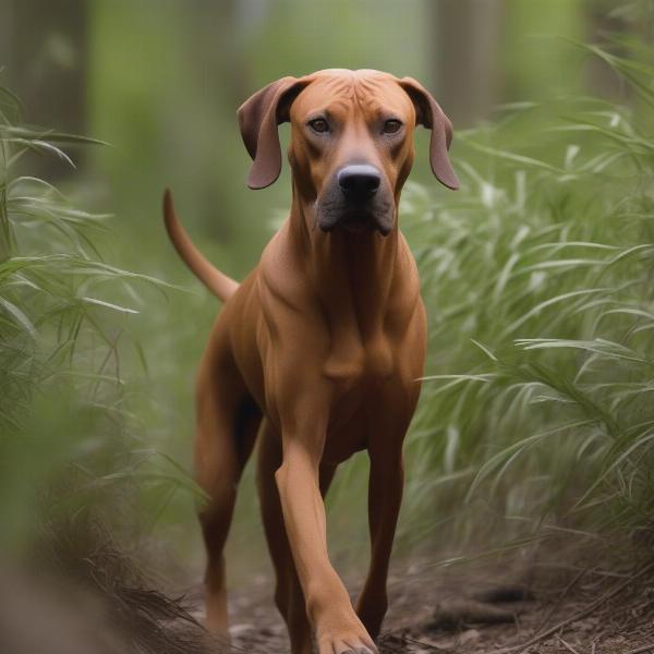 Rhodesian Ridgeback Tracking Boar