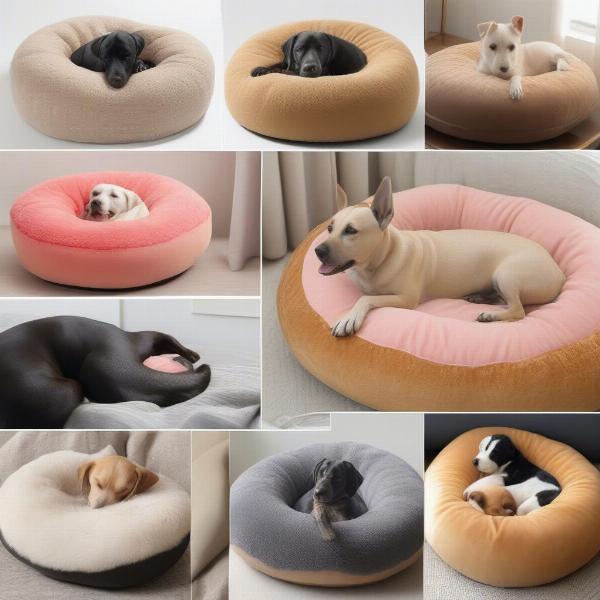 Round and Donut-Shaped Dog Pillow