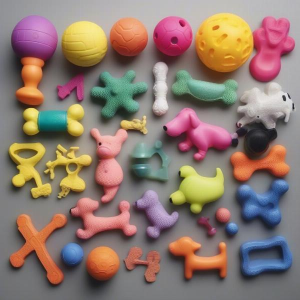 Various Rubber Dog Toys