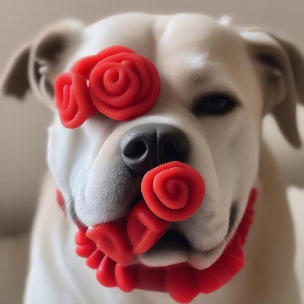 Durable Rubber Rose Dog Toy